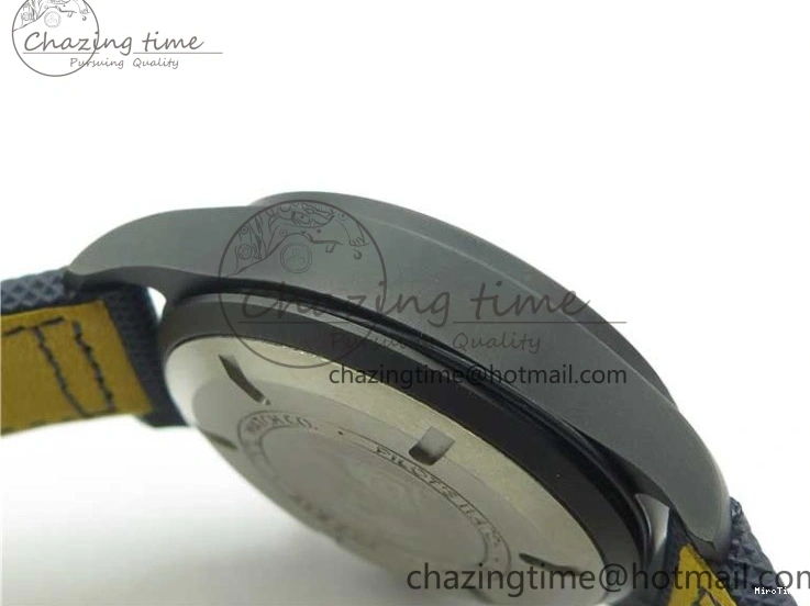 MIROTIME 0304 Reliable Pilot Chrono Blue Angels Black Ceramic ZF Best Edition on Blue Leather Strap A 7088